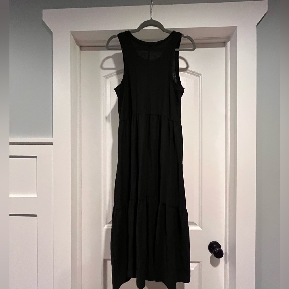 New without Tags Nation LTD Black Tiered Sleeveless Midi Dress